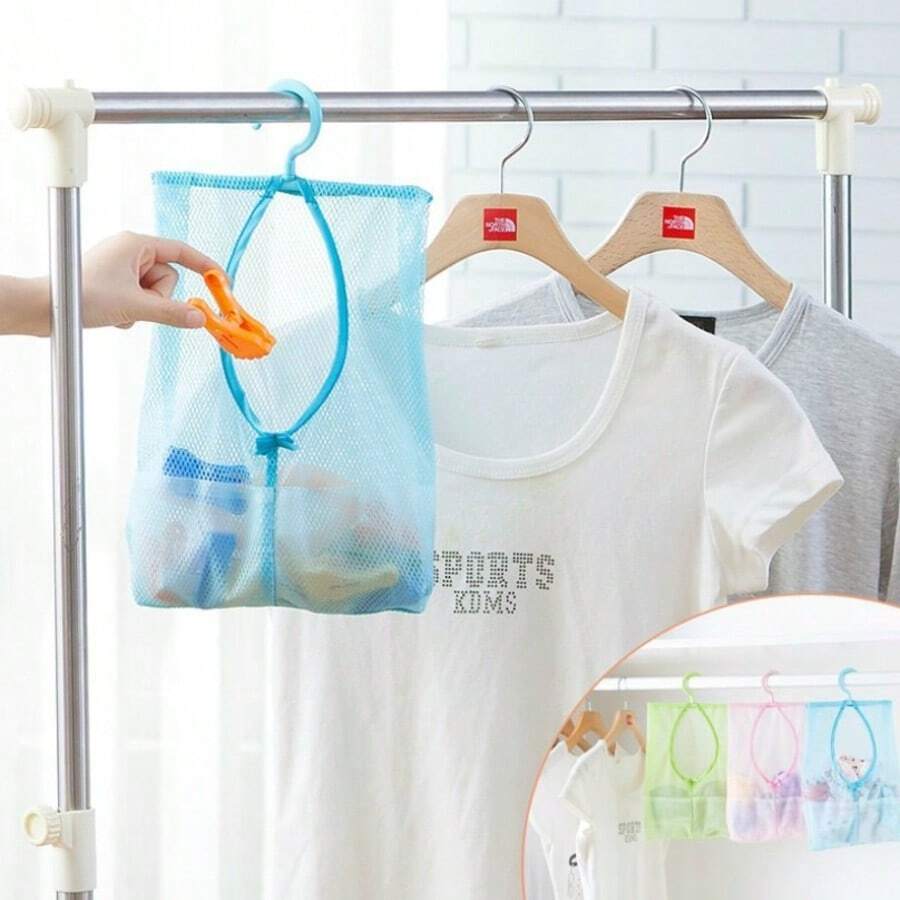 Candy-Colored Bathroom Hanging Bag | Breathable Storage Bag | Suitable For Storing Underwear, Socks And Cosmetics | Essential Item For Student Dormitories And Rental Houses