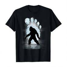 Camiseta con estampado de pie de Bigfoot, camiseta divertida de Bigfoot, ropa de verano, ropa de mujer, moda de verano, ropa de calle con personalidad - Multicolor - Ver 1