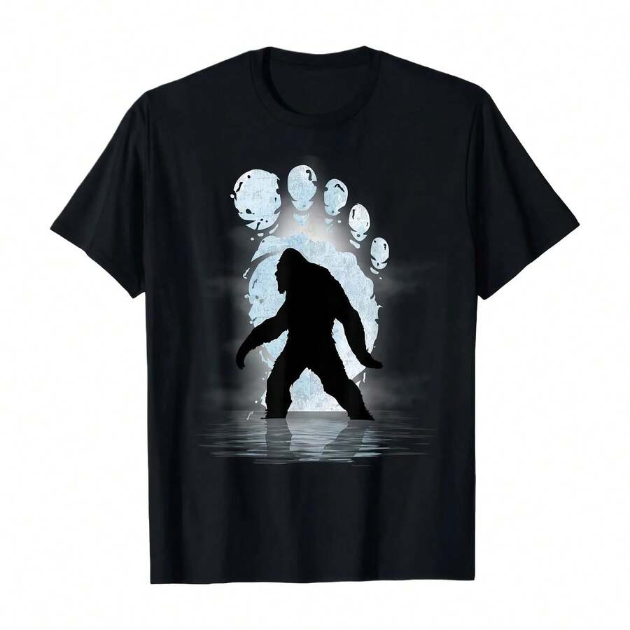 Camiseta con estampado de pie de Bigfoot, camiseta divertida de Bigfoot, ropa de verano, ropa de mujer, moda de verano, ropa de calle con personalidad - Multicolor - Ver 1