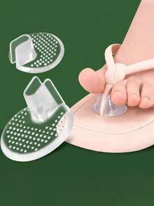 1 Pair Silicone Comfortable Toe Protectors, Shock-Absorbing, Waterproof, Anti-Friction, Suitable For Flip-Flops And Sandals - Clear - View 4
