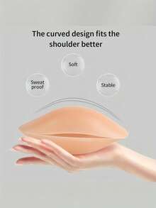 2Pcs Self-Adhesive Silicone Invisible Shoulder Pads, Reusable Anti-Slip Shoulder Enhancer, Soft Breathable Shoulder Inserts For Women Men Blazer Shirts Dresses, Natural Square Shoulder Shape Accessory - Multicolor - View 9