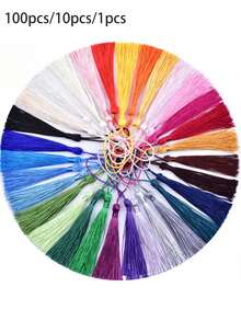 2026 New Style 100PCS/10PCS/1pc Small Tassel Handmade Hanging Pendant Bookmark Accessories Tassel Clothing Small Tassel Bag Small Tassel Pendant - Multicolor - View 13