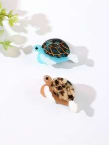 1/3pcs Cute Acetate Turtle Hair Claw Clips, Elegant Back-Of-Head Bun Hair Clips, Personalized Animal Hair Claw For Girls, Half-Up High Ponytail Seamless Hair Clips, Suitable For Outings, Sports, Shopping, Parties, Beach, Vacation, Themed Events, Festivals, Performances, Fun Dress-Up Hair Accessories, Ideal Gifts For Valentine's Day, Anniversary, Birthday, Holidays - Multicolor - View 24