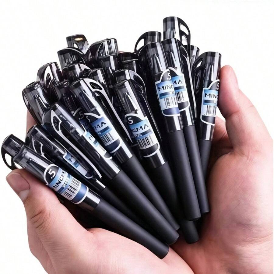 8pcs Mini Pen Set, Durable Plastic Travel Portable Pens, Medium Tip, Perfect For Office And Travel - Ballpoint Pen - View 1