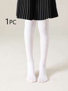 4/1 paire de leggings de danse pour filles, pantalons moulants pour enfants, collants à sous-pieds pour bébés, noir, blanc, rose, couleur chair, beige, kaki, multicolore, couleur unie, collants à sous-pieds, fins, haute élasticité et haute densité, chaussettes de danse, convient pour le port quotidien - Multicolore - Voir 17