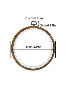 Vintage Faux Wood Grain Embroidery Hoop Set, Round 17cm / Oval 15*19cm Optional, Sturdy Cross Stitch Frame And Sewing Aid Tool, Suitable For Embroidery Crafts, Needlework And DIY Art Creation - Antique Embroidery Hoop - View 10