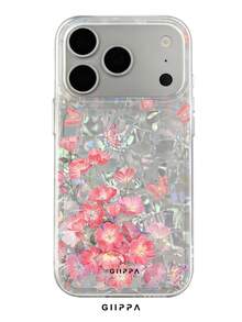 GIIPPA 1個貝殼圖案底座搭配蝴蝶與花卉設計，Phone 17 Pro Max 手機殼，相容於 Phone 16 Pro Max、15 Pro Max、14 Pro Max，韓系高端時尚趣味手機殼，相容於 11/12/13/14/15/16 Pro Max Plus，優雅設計適合男女，聖誕節、情人節、復活節、婚禮季和生日送女友的完美禮物！ - 彩色 - 查看 1