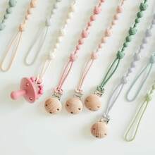 4pcs Universal Silicone Pacifier Clips With 4 Clips, Anti-Drop Chain, Practical Accessory For Newborns - Multicolor - View 9