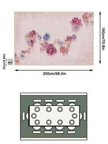 1pc Floor Mat/Rug (Rug, Carpet, Area Rug, Bath Mat, Bath Rug, Door Mat), Modern Aesthetic INS Style Fresh Sweet Oil Painting Floral - Soft Faux Cashmere Rug, Suitable For Bathroom, Kitchen, Doorway, Hallway, Bedside, Living Room, Bedroom, Etc., All Season Use, Machine Washable, Home Decor - Multicolor - View 14
