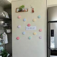 1/5/10/15pcs Cartoon Smiling Face Fridge Magnets, Suitable For Kitchen Decor And Home Decor, Cute Fridge Stickers, Whiteboard Magnetic Stickers, Decorative Fridge Magnets, Cute Office Kitchen Magnets, Kitchen Accessories - Multicolor - View 12