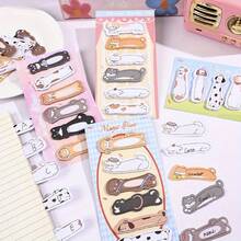 180pcs Kawaii Cartoon Pet Long Strip Sticky Notes, Multifunctional Writeable Memo Pads, Cute Stationery DIY Decor For Planner Journal Office Bookmark Tag School Supplies - 180 Sheets - View 9