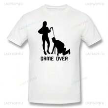 Great ! Bride And Groom Themed T-Shirt, Funny Printed T-Shirt For Bachelor Party, Men's Summer Short Sleeve Fashion Casual T-Shirts Harajuku - 彩色 - 查看 1