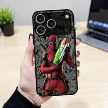 Funda Divertida de Marvel Deadpool para iPhone 11 XS 17 Air 15 Plus 14 13 Mini 16e 17 16 Pro Max 12, Cubierta Trasera para Teléfono - Negro - Ver 4