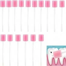 Hisopos Esponja Desfalleado Care de Esponja Swab, Desechables Hisopos Orales, Cuidado Oral Hisopos, Swab Dental Swabsticks para Limpieza de Del Diente, Dientes Limpieza de Los Hisopos Rosa - Rosa - Ver 1