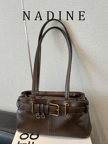 New Fashionable Shoulder Bag Versatile Large Capacity Underarm Bag Premium Handbag For Women - Brown - View 7