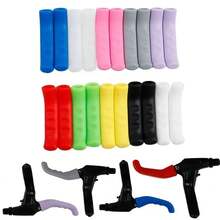 Fundas para manijas de freno de bicicleta hechas de material TPR, fundas antideslizantes para bicicletas de montaña, protectores de manijas de  para ciclismo, accesorios de bicicleta duraderos y cómodos. - Negro - Ver 6
