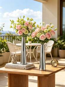 1/2 pièces Vase à fleurs en matériau fer, décoration de maison, décoration de chambre, ornement de fête et de vacances, pour la décoration de la maison, la décoration du bureau, les décorations de mariage, les accessoires du salon, peut être utilisé comme cadeau de la Saint-Valentin, cadeau de vacances, cadeau d'anniversaire et de remise de diplôme - De nombreux styles - Voir 8
