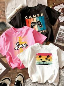 3 High-Quality Casual Wear Styles, With 3 Print Designs To Choose From. Fashionable And Elegant, Versatile, 100% Pure Cotton. Comfortable And Breathable. A Summer Essential. - 白色 - 查看 1