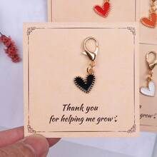 9pcs Romantic Heart Keychain Set, "Thank You For Helping Me Grow" Pocket Hug Token, Pocket Hug Gift Pack, Suitable For Men And Women. Perfect For Birthday Party, Wedding Favors, Holiday Party Decor, Friendship Gift, Father's Day Gift And More Fashionable Party Keychain Set. Give To Your Partner, Dad, Friends And Family Colleagues. - Multicolor - View 5