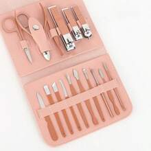 4/7/16pcs Stainless Steel Nail Clipper Set, Stainless Steel Nail Care Tool Set, Includes Straight Edge Nail File, Ear Pick And Scissors, Suitable For Home And Nail Salon, Manicure Tool Set - Multicolor - View 13