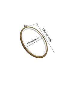 Vintage Faux Wood Grain Embroidery Hoop Set, Round 17cm / Oval 15*19cm Optional, Sturdy Cross Stitch Frame And Sewing Aid Tool, Suitable For Embroidery Crafts, Needlework And DIY Art Creation - Antique Embroidery Hoop - View 12
