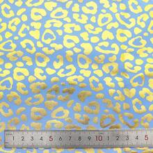 1Pc Golden Foil Leopard Pattern Polyester Fabric,Pre-Cut 59x19.68inch 100% Polyester Fabric,Vibrant Colors,Perfect For Quilting,Home Textile Sewing,DIY Wallet ,Pouches,Bag Making,Cushions,Pillow,Quilts And DIY Projects - Default - View 3