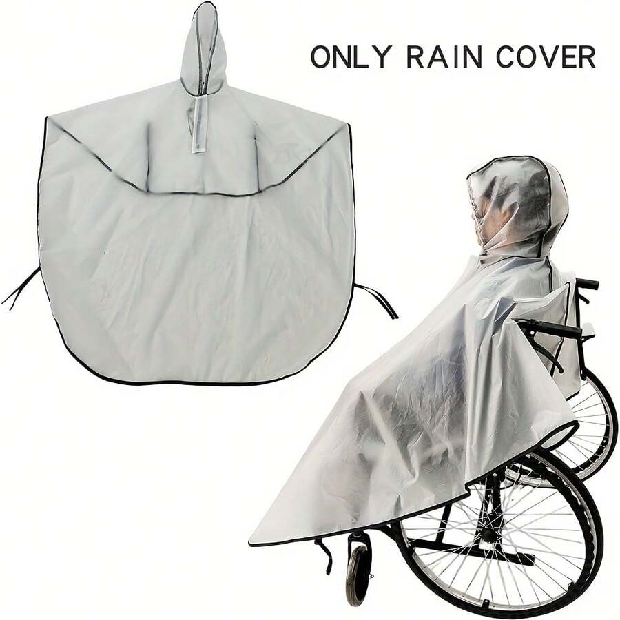 Hooded Waterproof Raincoat, Suitable For Wheelchair Users, Raincoat For People With Disabilities - 1. Wheelchair Raincoat - View 1