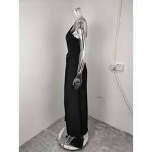 Mono de moda, nueva colección de primavera para mujer, estampado, hombros al descubierto y cintura alta, estilo elegante y actual - Negro - Ver 4