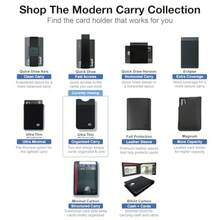 Modern Carry Slim - portafolios para tarjetas de crédito ultrafina - Gris con 2 ranuras para tarjetas - Ver 7