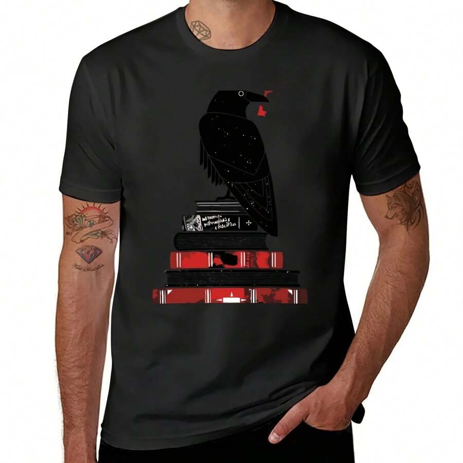 Camiseta clásica de Sci-Hub para hombre, camisa de funnys blacks, Cuervo - Multicolor - Ver 1