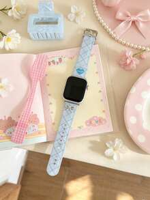 1件格紋3D蝴蝶結TPU錶帶,適用於女孩與兒童,相容於Apple Watch Series 10/9/8/7/6/5/4/3/2/1/SE,尺寸38mm/40mm/41mm/42mm/44mm/45mm/49mm,智慧手錶替換錶帶,時尚保護配件,獨特結飾設計增添魅力,實用且具裝飾性,手錶愛好者必備 - 彩色 - 查看 22
