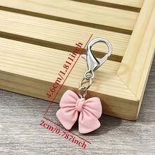 Minimalist Bow Pendant Mini Charm Accessory Decoration Keychain Pendant Minimalist Bag Charm - Multicolor - View 3