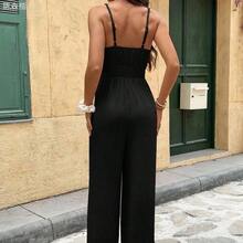 jianchaimaoyi02  Mono informal de verano de unicolor con decoración de flecos para mujer - Verde Oscuro - Ver 10