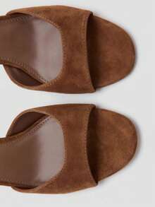 Summer New Women's Mule Style High Heel Sandals - Brown - View 4