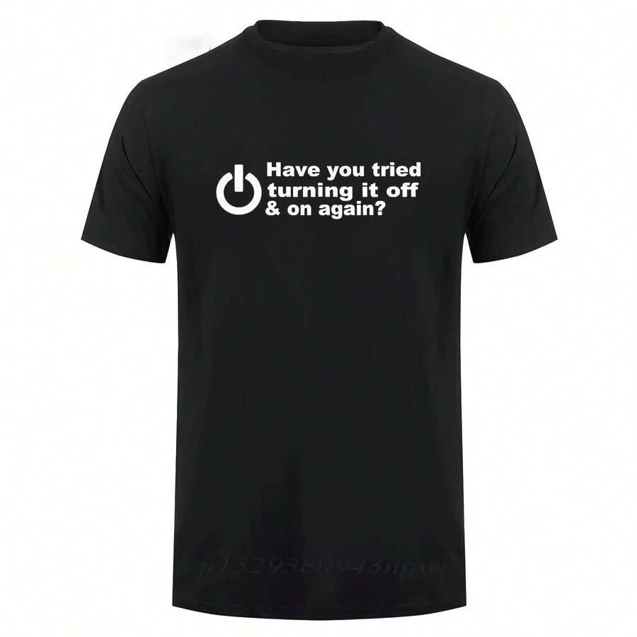 Men's T-Shirts, Funny Birthday Gift For Men, Nerd Programmer, Hacker, Men's Clothing - 彩色 - 查看 1