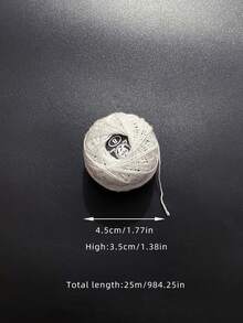 #8 Soft Color Lace Crochet Yarn, Single Roll 25m Soft Yarn, Suitable For Coasters & Home Decor Accessories Crochet, Lightweight Yarn, Healing Style Home & Winter Cabin Handmade First Choice - Lace Thread - View 13
