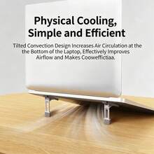 Universal Invisible Laptop Stand 5mm Ultra-Thin Space-Saving Strong Adhesive Anti-Slip Alloy Computer Cooling Bracket - View 3
