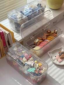 24/6/1set Transparent Nail Storage Box, Suitable For Storing False Nails, Nail Tips, Nail Display Box, Artificial Nails, Nail Tools, Nail Files, Desktop, Cosmetics, Vanity Accessories, Jewelry Box, Makeup Brushes, Holiday Gifts School Supplies - Storage Box - View 7