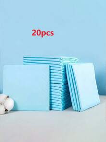 100/50/40/20 piezas Almohadillas desechables súper absorbentes para orina de perro, almohadillas de entrenamiento para mascotas con control de olores, pañales para gatos & perros, alfombrillas absorbentes para perros, almohadillas transpirables a prueba de fugas, suministros de limpieza para mascotas gatos & perros - Celeste - Ver 17