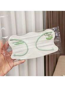 20pcs Butterfly-Shaped Disposable Face Masks, Cute Tulip Pattern, 3-Ply Sun Protection, Individually Wrapped, Slim Face Effect For Outdoor Use School - Multicolor - View 10