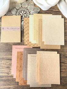 1 Paquete 20 Hojas Papel Decorativo de Textura Natural Material de Fondo Vintage para Collage DIY - BQ923 - Ver 3