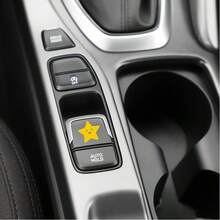 3pcs/Set Funny Car Button Stickers Self-Adhesive Vinyl Dashboard Decals Retro Racing Game Icons Cute Banana Star Interior Decor Unisex Car Accessories - 3pcs - View 6