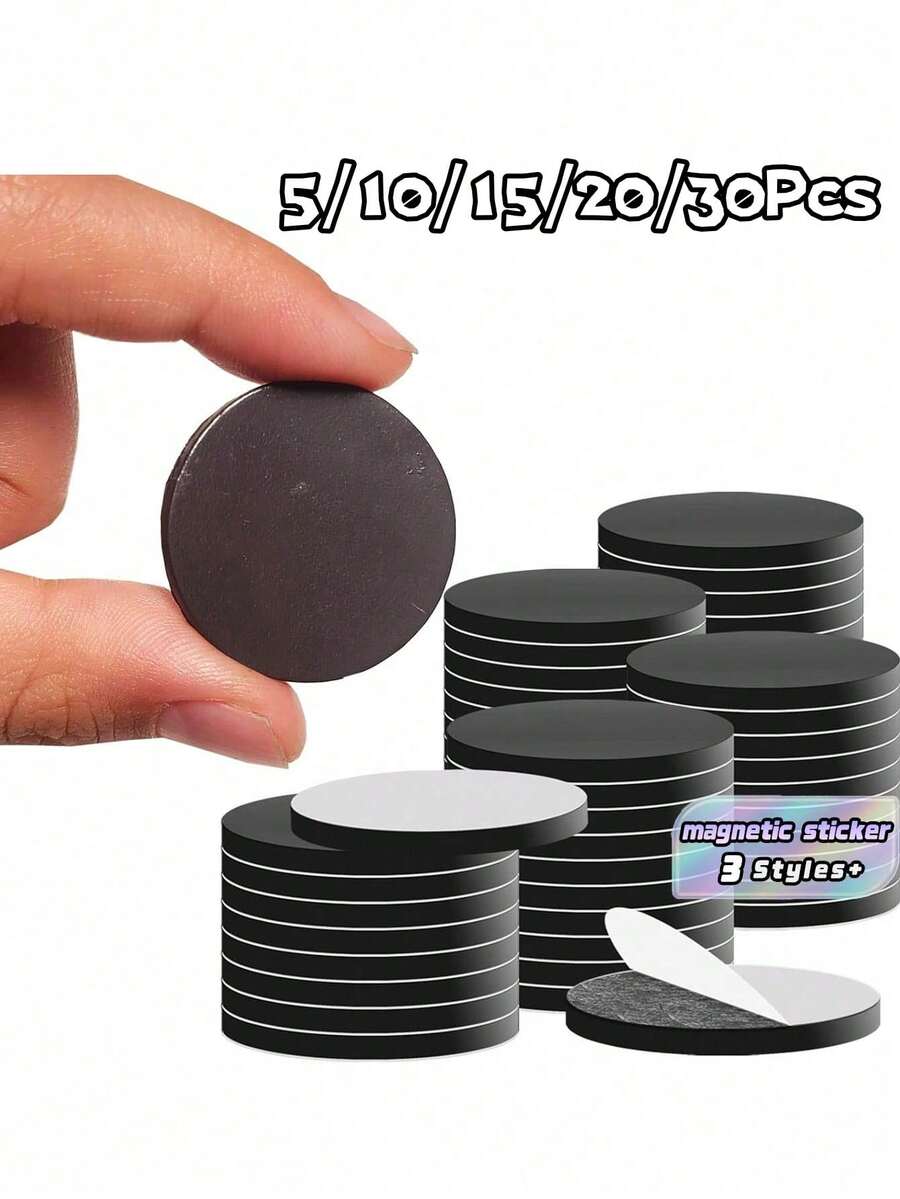 5/10/15/20/30Pcs Strong Self-Adhesive MagneticRound Magnet Sticker For Refrigerator