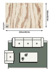 1pc Floor Mat/Rug (Rug, Carpet, Area Rug, Bath Mat, Bath Rug, Door Mat), Italian Modern Luxury High-End Abstract Texture Minimalist Art - Soft Faux Cashmere Rug, Bathroom, Kitchen, Doorway, Hallway, Bedside, Living Room, Bedroom, Etc., All-Season Machine Washable Floor Mat, Home Decor - Multicolor - View 12