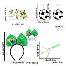 Set de Animación para Partidos de Fútbol Mundial, Diadema y Pin con Banderas de Varios Países, Accesorios para Aficionados - Estilo 5 - Ver 17