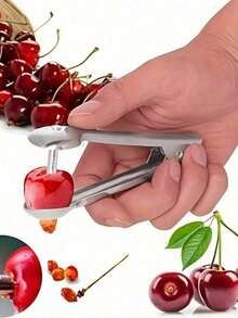1pc Stainless Steel Cherry/Olive Seed Remover, Jujube Pitting Tool, Multi-Function Kitchen Hand Tool, Olive Seed Remover - Multicolor - View 6