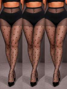 GNIM HL 1/3 Pairs 10D Ultra-Thin Black High-Elasticity Slim Fit Transparent Sexy Pantyhose For Women, Versatile Legwear For Daily/Party/Office - Black - View 7
