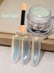 2 pièces/set Poudre d'art pour ongles brillante, poudre de lustre de perle de sirène d'aurore, décoration d'art de couleur néon magique de fée changeante, poudre de finition de poussière de fée irisée brillante transparente glacée, convient pour le design DIY en salon de manucure, comprend 2 outils de mélange (0,5 g/bouteille) - Multicolore - Voir 4