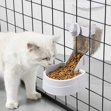 Pet Automatic Feeding Cage Hanging Bowl Water Bottle Food Container Puppy Cat Rabbit Bird Feeder Pet Product - Dispensador de agua azul - Ver 7