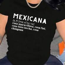 Camiseta de Mujer Cómoda Cuello Redondo Casual Mezcla de Algodón Mangas Cortas Suave Transpirable Top Ropa de Mujer Camiseta Verano Primavera Ropa de Calle - negro - Ver 2